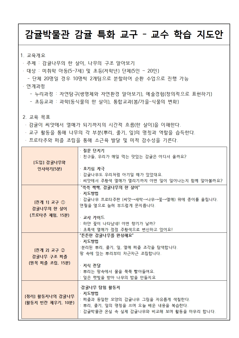 교수 학습 지도안