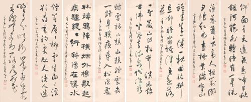 각체 병풍 8폭